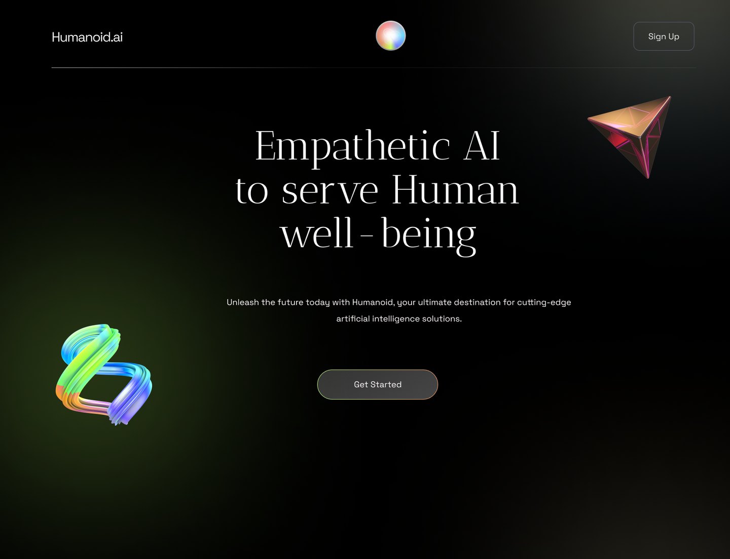 Humanoid.ai hero: Empathetic AI to serve human well-being